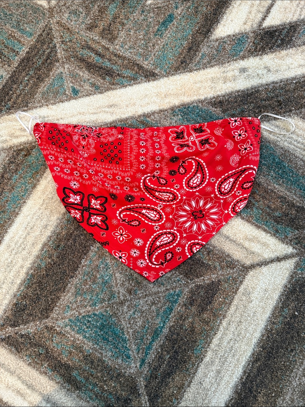 Red Paisely Tube Top